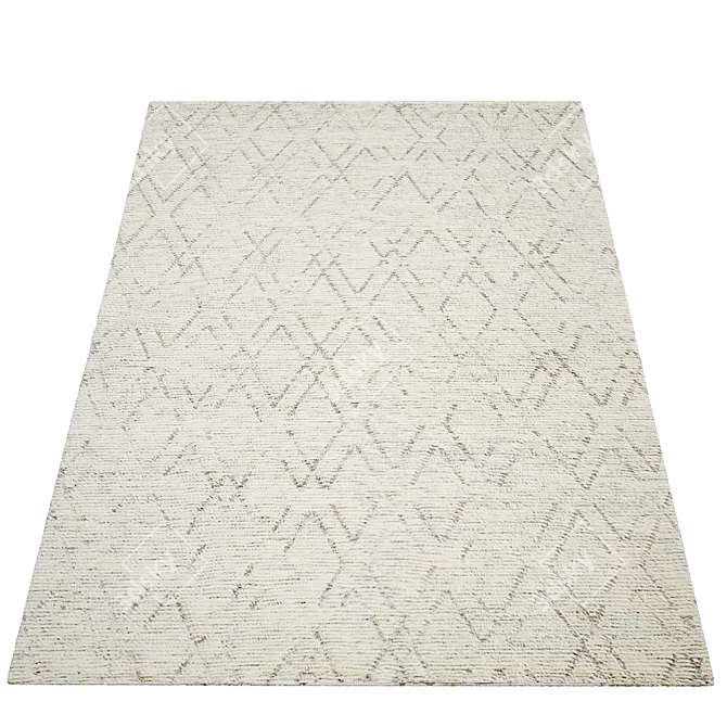 Andera Hand-Knotted Wool Rug 3D model image 3