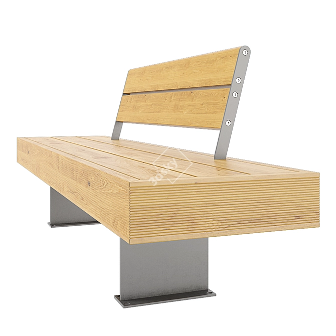 Stylish Harris Bench - Italian Design 3D model image 3