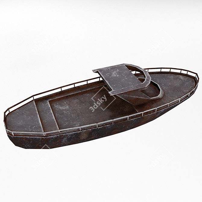 Title: Rusty Ship Model Kit 3D model image 1