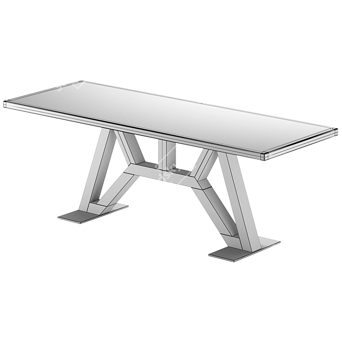 Ethnicity Xxl Wood Table 3D model image 2