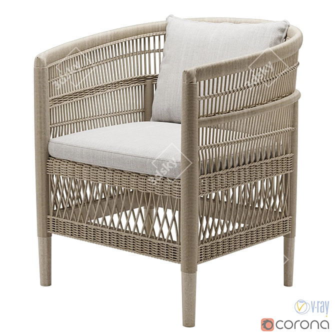 Sophisticated Eichholtz Togo Armchair 3D model image 1