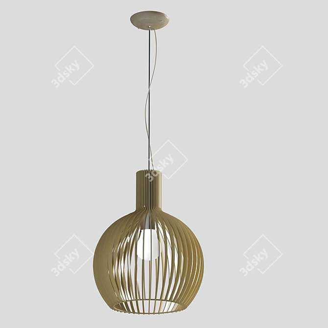 Sleek Octo Pendant Lamp 3D model image 1