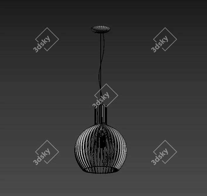 Sleek Octo Pendant Lamp 3D model image 5