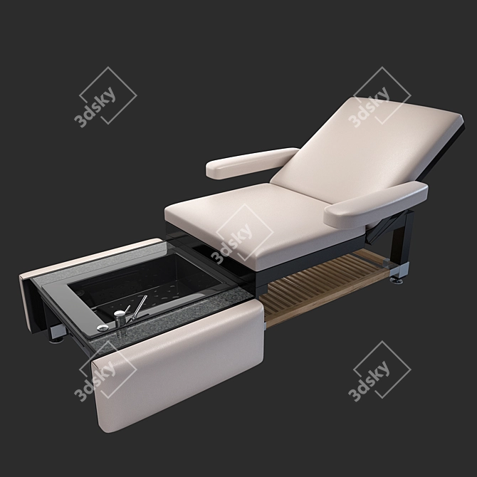 Pietranera Washmaster Shampoo Unit & Oakworks Clodagh Libra Spa Bed: Ultimate Hair & Spa Luxury 3D model image 2