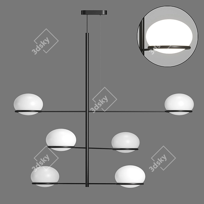 Sophisticated Coco Chandelier 3D model image 1