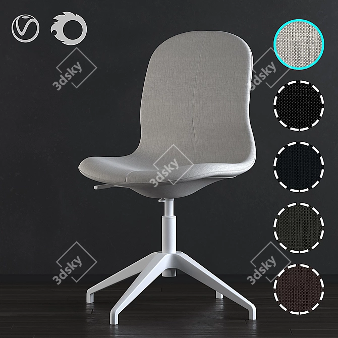 Ikea LANGFJALL Chair: Versatile Design with Multiple Color Options 3D model image 6