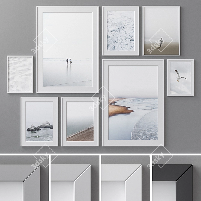 Versatile Photo Frames Set - 468 3D model image 1