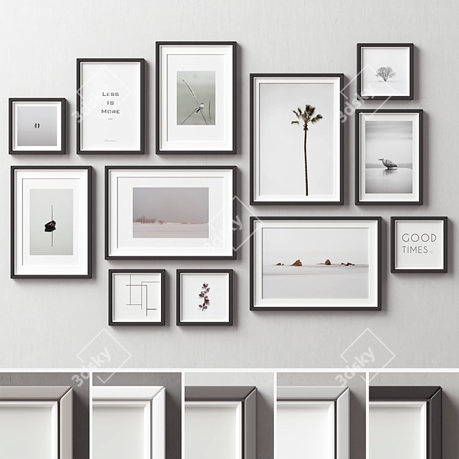  Versatile Picture Frames - Set of 12 3D model image 1