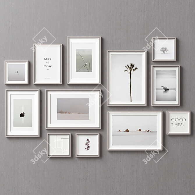  Versatile Picture Frames - Set of 12 3D model image 3