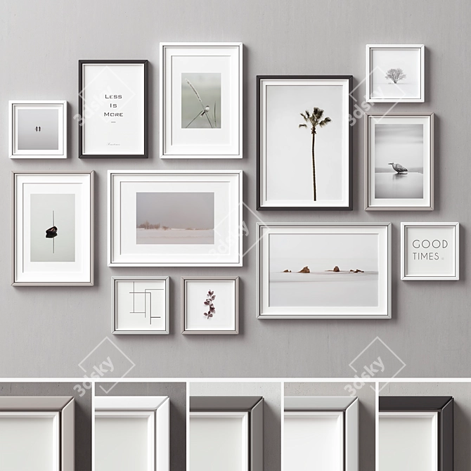  Versatile Picture Frames - Set of 12 3D model image 6