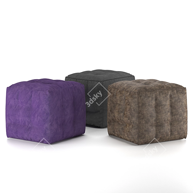 Cozy Cushion Seat: 50cm x 50cm 3D model image 1