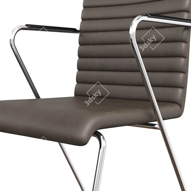 Sleek Office Table & Chair Combo 3D model image 3