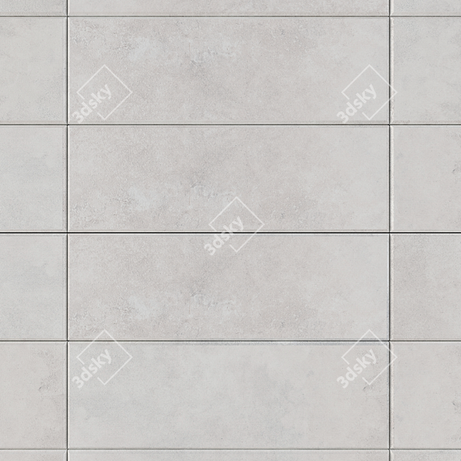 Suite Bianco Concrete Wall Tiles: 6 HD Textures 3D model image 2