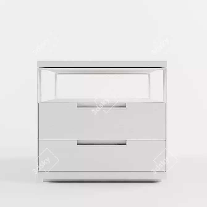 Sleek Fortis Nightstand by Holly Hunt 3D model image 3