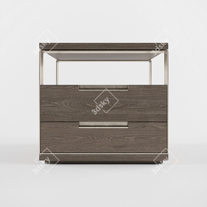 Sleek Fortis Nightstand by Holly Hunt 3D model image 4