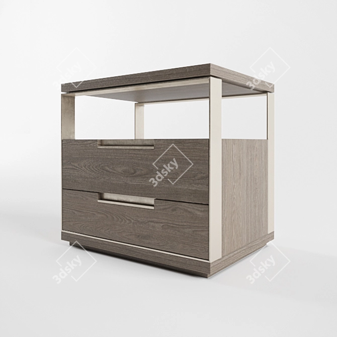 Sleek Fortis Nightstand by Holly Hunt 3D model image 5