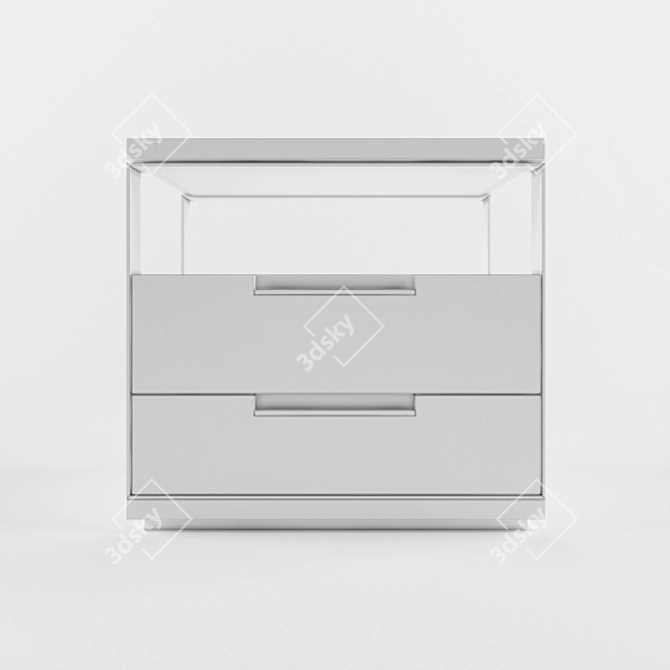 Sleek Fortis Nightstand by Holly Hunt 3D model image 6