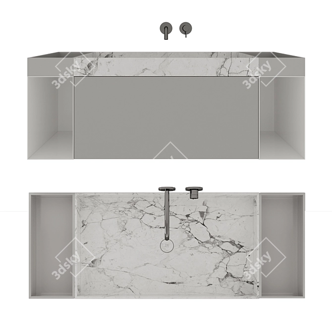 Rexa Design Washbasin: Compact & Stylish 3D model image 1