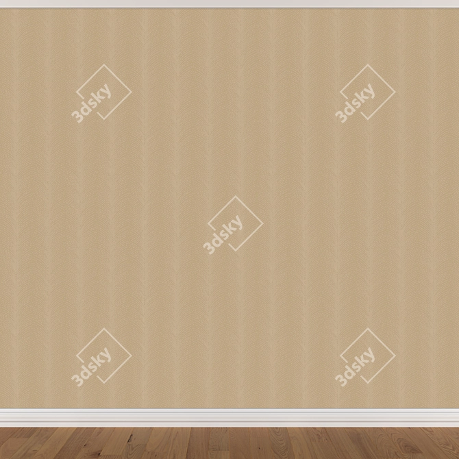 Seamless Wallpaper Set: 3 Colors, Multiple Formats 3D model image 3