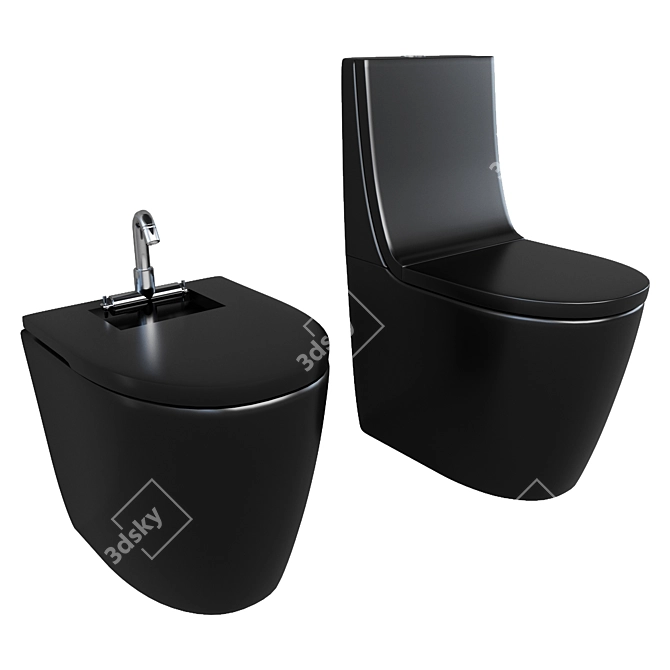 KHROMA Toilet and Bidet Combo 3D model image 1