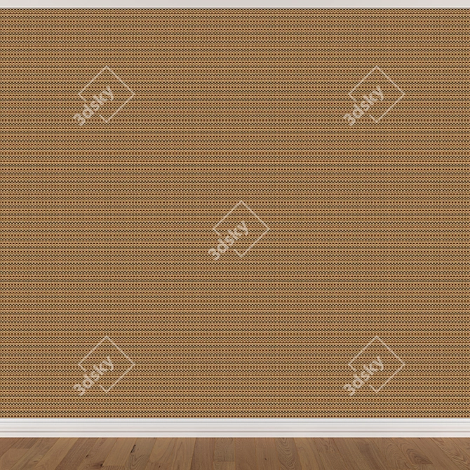 Seamless Wallpaper Set: 3 Colors 3D model image 2