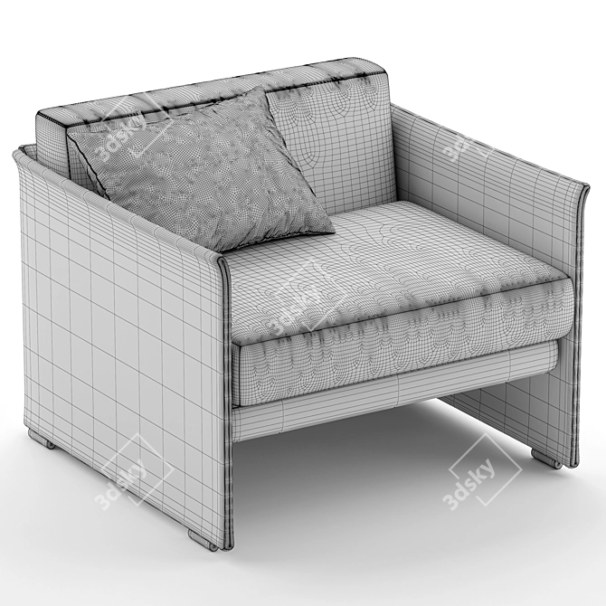 Title: Cassina Duc-Duc Armchair: Classic Comfort 3D model image 4