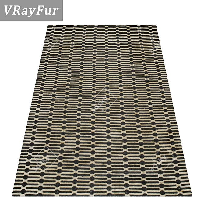 Title: Versatile Textured Carpet Set 3D model image 2