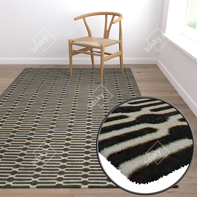 Title: Versatile Textured Carpet Set 3D model image 5