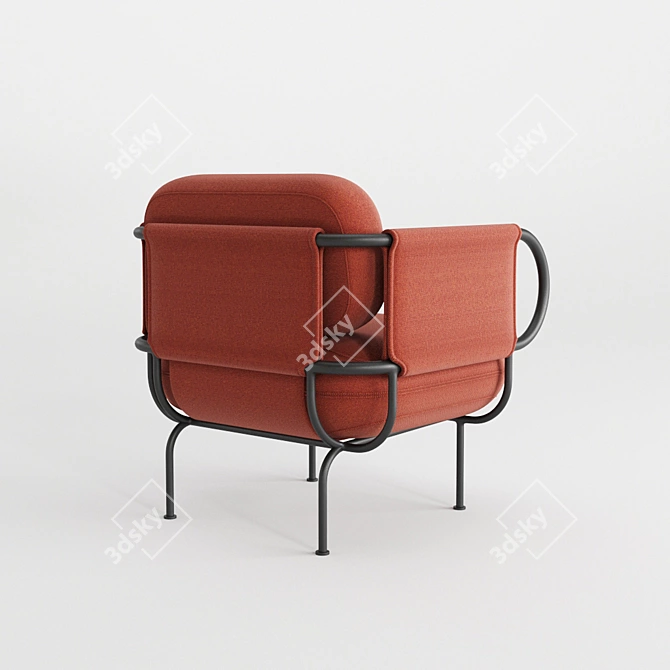 Nautical Charm: Nave Armchair 3D model image 3