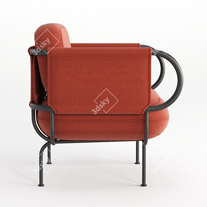 Nautical Charm: Nave Armchair 3D model image 7