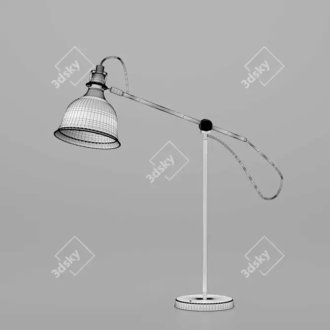 Vintage Floor Table Lamp 3D model image 5