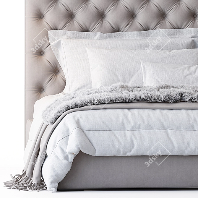 Elegant RH Adler Bed 3D model image 3