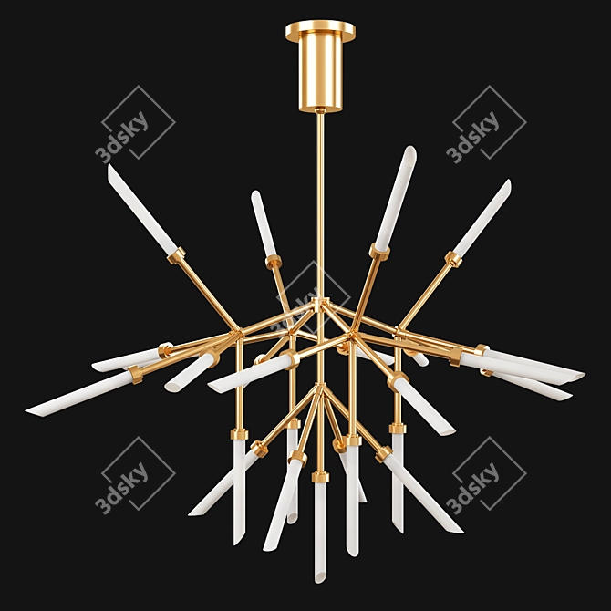 Elegant Spur Chandelier: Illuminate Your Space 3D model image 1