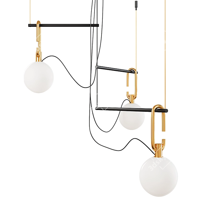 NH S3 Suspension: Sleek and Modern Lighting Solution 3D model image 1