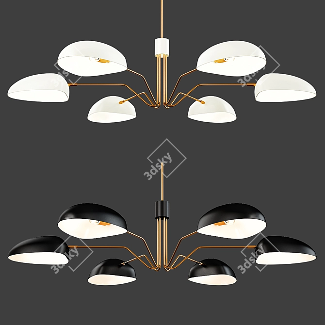 Elegant Jane Chandelier - Illuminate Your Space 3D model image 1