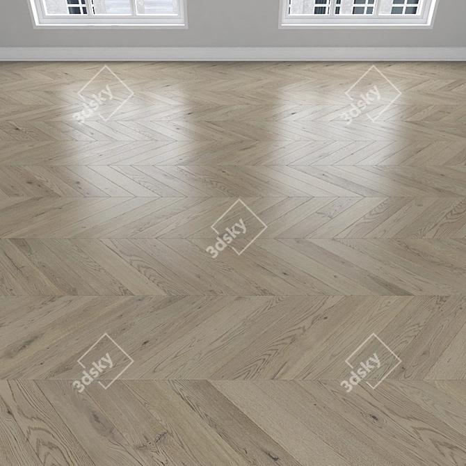 Versatile Parquet Oak Flooring 3D model image 4