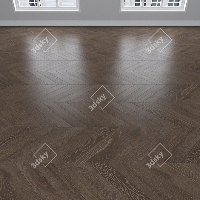 Oak Parquet: Herringbone, Linear & Chevron 3D model image 4