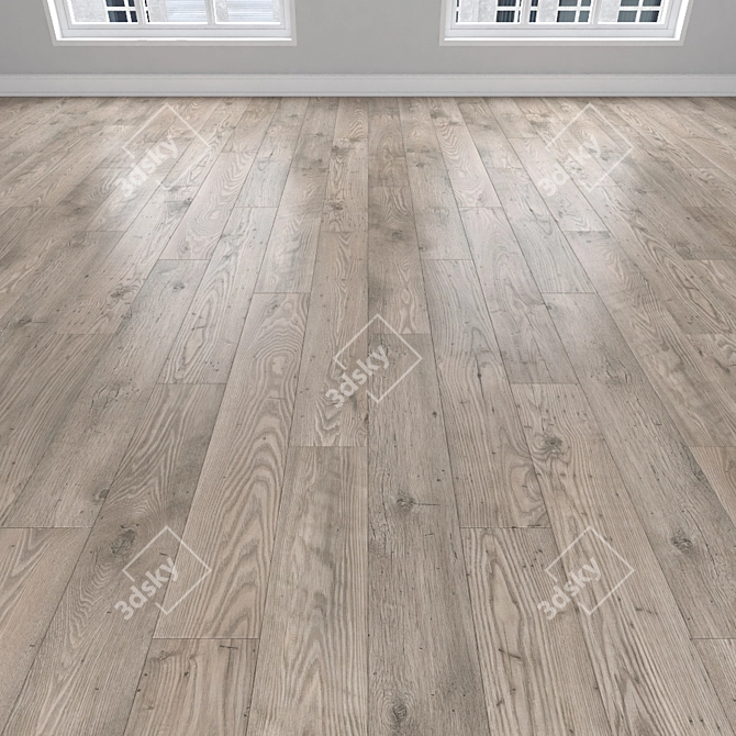 Oak Parquet: Herringbone, Linear, Chevron 3D model image 2