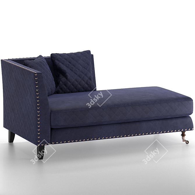 Garda Decor Sorrento Velvet Couch 3D model image 1