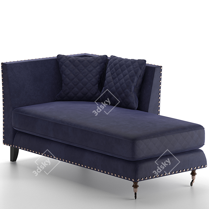 Garda Decor Sorrento Velvet Couch 3D model image 2