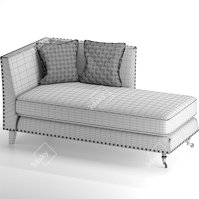 Garda Decor Sorrento Velvet Couch 3D model image 3