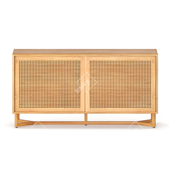 Ravishing Rattan Buffet: The Ultimate Sideboard 3D model image 2