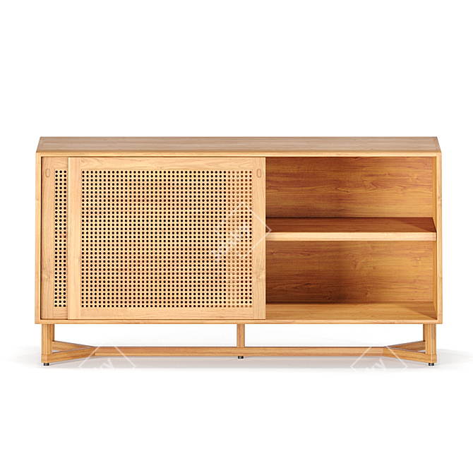 Ravishing Rattan Buffet: The Ultimate Sideboard 3D model image 4