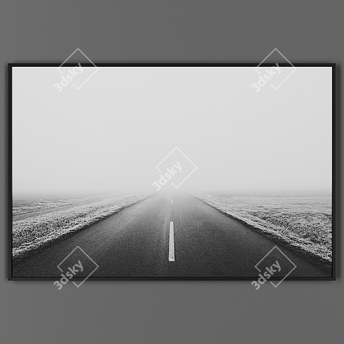 Elegant Black Frame Art 3D model image 1