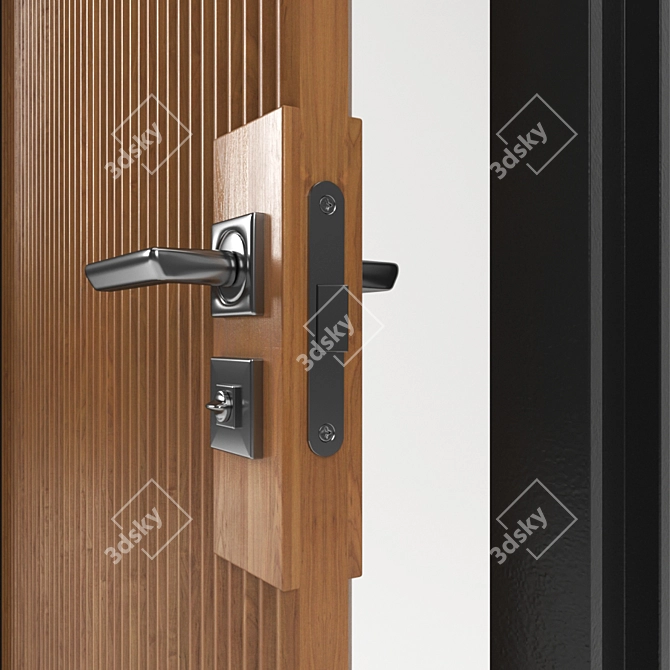 Elegant Entry Doors - Versatile Design 3D model image 3