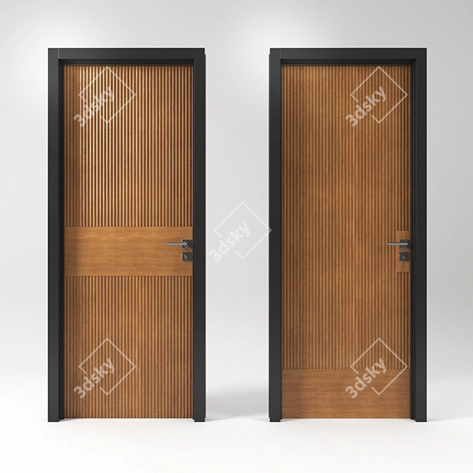 Elegant Entry Doors - Versatile Design 3D model image 6