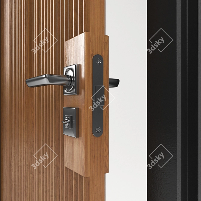 Elegant Entry Doors - Versatile Design 3D model image 7