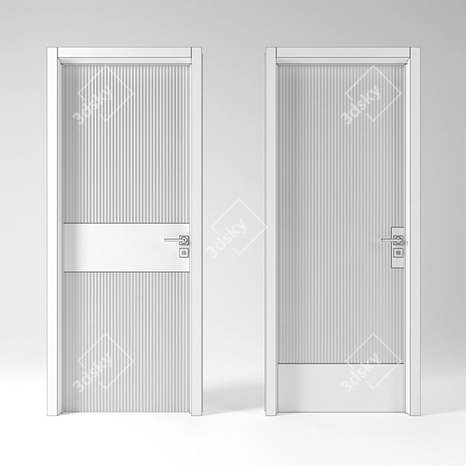 Elegant Entry Doors - Versatile Design 3D model image 8