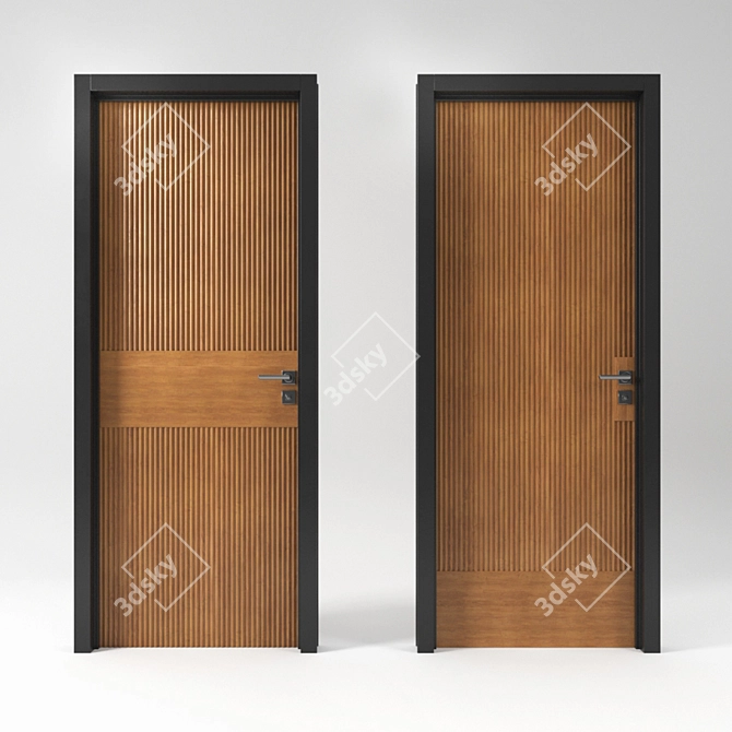 Elegant Entry Doors - Versatile Design 3D model image 9