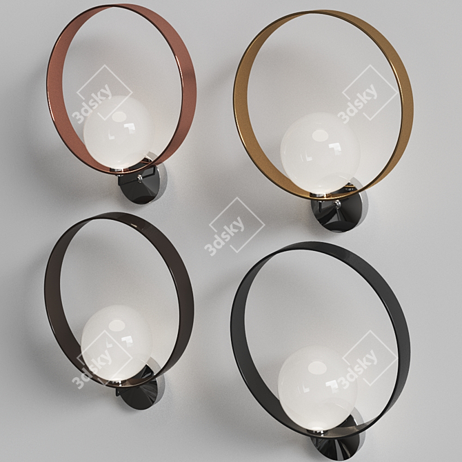 Modern Italian Leucos Giuko Wall Lamp 3D model image 1